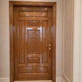 Florentine Floral Carved Luxury Single Wooden Door – handcrafted solid wood by Six Bros Crafts