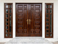 Grand Rectangular Panel Luxury Double Wooden Doors – handcrafted solid wood by Six Bros Crafts