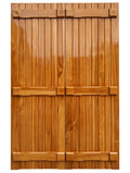 Plank Batten Deodar Luxury Double Wooden Doors – handcrafted solid wood by Six Bros Crafts