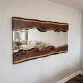 Live-Edge Wooden Wall Mirror – handcrafted by Six Bros Crafts