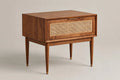 Warm Wood Cane-Front Drawer Side Table – handcrafted by Six Bros Crafts