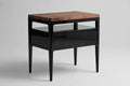 Black Open-Shelf Side Table with Wooden Top – handcrafted by Six Bros Crafts
