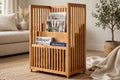 Solid Wood Tiered Magazine Rack – handcrafted by Six Bros Crafts